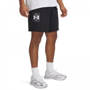 UNDER ARMOUR RIVAL TERRY LOGO SHORTS 8IN (1390147-001)ΑΝΔΡΙΚΗ ΒΕΡΜΟΥΔΑ Black/Castlerock/White UNDER ARMOUR RIVAL TERRY LOGO SHORTS 8IN (1390147-001)ΑΝΔΡΙΚΗ ΒΕΡΜΟΥΔΑ Black/Castlerock/White