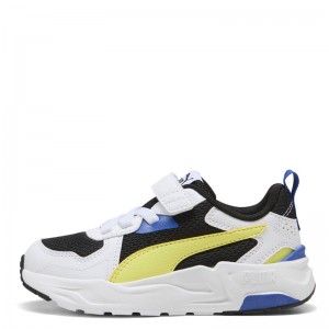 PUMA Trinity Lite AC PS (391480-14)ΠΑΙΔΙΚΑ ΠΑΠΟΥΤΣΙΑ BLACK/WHITE/YELLOW