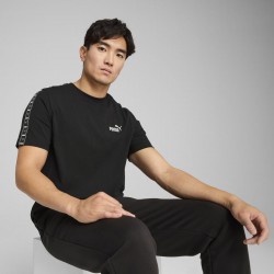 PUMA ESSENTIALS TAPE TEE (684674-01)ΑΝΔΡΙΚΟ T-SHIRT ΜΑΥΡΟ
