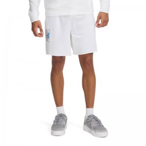 UNDER ARMOUR RIVAL TERRY LOGO SHORTS 8IN (1390147-100)ΑΝΔΡΙΚΗ ΒΕΡΜΟΥΔΑ White/Mod Gray/Ether Blue UNDER ARMOUR RIVAL TERRY LOGO SHORTS 8IN (1390147-100)ΑΝΔΡΙΚΗ ΒΕΡΜΟΥΔΑ White/Mod Gray/Ether Blue