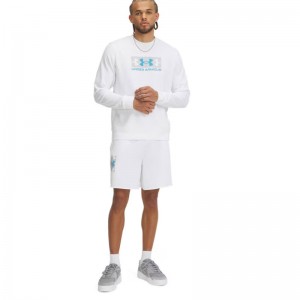 UNDER ARMOUR RIVAL TERRY LOGO SHORTS 8IN (1390147-100)ΑΝΔΡΙΚΗ ΒΕΡΜΟΥΔΑ White/Mod Gray/Ether Blue UNDER ARMOUR RIVAL TERRY LOGO SHORTS 8IN (1390147-100)ΑΝΔΡΙΚΗ ΒΕΡΜΟΥΔΑ White/Mod Gray/Ether Blue