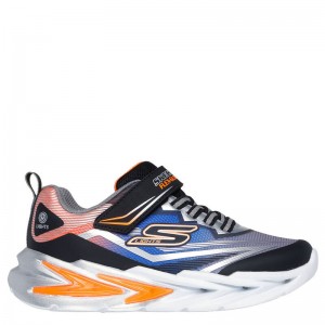 SKECHERS S Lights: Flex-Glow Ultra (400139L-BKSL)ΠΑΙΔΙΚΑ ΠΑΠΟΥΤΣΙΑ ΦΩΤΙΖΟΜΕΝΑ BLACK / SILVER
