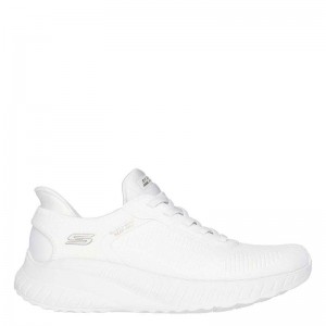 Skechers BOBS Sport Squad Chaos - Current Muse (117497-OFWT) ΓΥΝΑΙΚΕΙΑ ΠΑΠΟΥΤΣΙΑ SLIP-INS ΛΕΥΚΑ