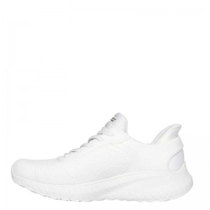 Skechers BOBS Sport Squad Chaos - Current Muse (117497-OFWT) ΓΥΝΑΙΚΕΙΑ ΠΑΠΟΥΤΣΙΑ SLIP-INS ΛΕΥΚΑ