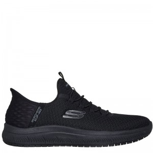 Skechers Slip-ins Work Summits SR - Enslee (108144-BBK)Γυναικεία Αντιολισθητικα Παπουτσια Εργασιας Μαυρα