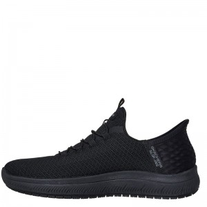 Skechers Slip-ins Work Summits SR - Enslee (108144-BBK)Γυναικεία Αντιολισθητικα Παπουτσια Εργασιας Μαυρα