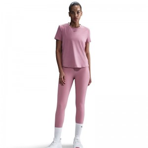 Nike One Classic Dri-FIT (FN2798-699)Γυναικεία κοντομάνικη μπλούζα Elemental Pink/Μαύρο