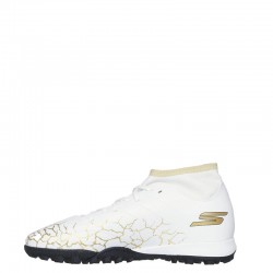 Skechers SKX_1.5 High JR Youth TF (252066L-WBGD)Παιδικά Ποδοσφαιρικά Παπούτσια με Σχάρα WHITE/BLACK/GOLD