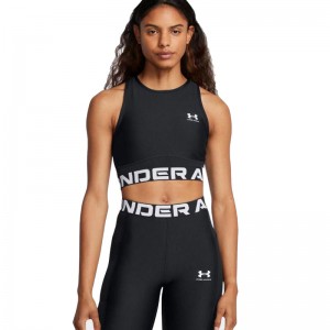UNDER ARMOUR HeatGear Rib Tank (1388694-001)Γυναικείο Top Black/White