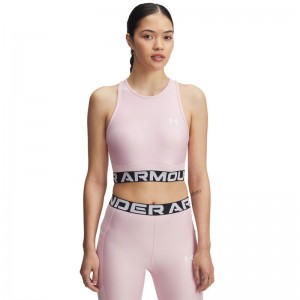 UNDER ARMOUR HeatGear Rib Tank (1388694-647)Γυναικείο Top Prime Pink/Prime Pink/White