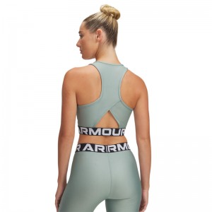 UNDER ARMOUR HeatGear Rib Tank (1388694-348)Γυναικείο Top Silica Green/Silica Green/White