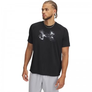 Under Armour TECH PRINT FILL SS (1390208-001)ΑΝΔΡΙΚΟ T-SHIRT Black/Anthracite Under Armour TECH PRINT FILL SS (1390208-001)ΑΝΔΡΙΚΟ T-SHIRT Black/Anthracite