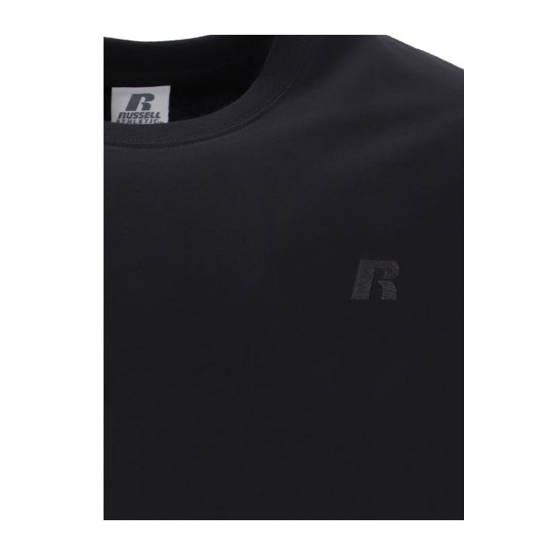 RUSSELL ATHLETIC S/S  CREWNECK TEE SHIRT WITH SMALL LOGO EMBD (A25-001-1-099)ΑΝΔΡΙΚΟ T-SHIRT ΜΑΥΡΟ