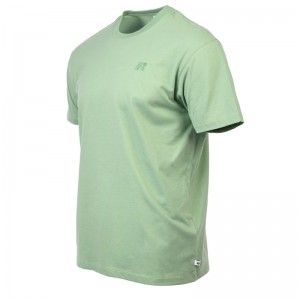 RUSSELL ATHLETIC S/S  CREWNECK TEE SHIRT WITH SMALL LOGO EMBD (A25-001-1-227)ΑΝΔΡΙΚΟ T-SHIRT GRANITE GREEN RUSSELL ATHLETIC S/S  CREWNECK TEE SHIRT WITH SMALL LOGO EMBD (A25-001-1-227)ΑΝΔΡΙΚΟ T-SHIRT GRANITE GREEN