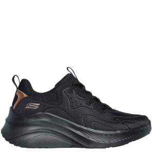 SKECHERS BOBS Sport Chaos Hi - Radiant Shine (117513-BBK)ΓΥΝΑΙΚΕΙΟ ΥΠΟΔΗΜΑ ΜΑΥΡΟ/ΧΡΥΣΟ