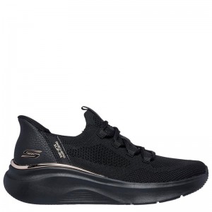 SKECHERS BOBS Sport B Love - True Delight (117617-BBK)ΓΥΝΑΙΚΕΙΟ ΥΠΟΔΗΜΑ SLIP-INS ΜΑΥΡΟ/ΧΡΥΣΟ