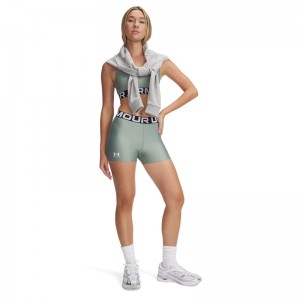 Under Armour HeatGear® Authentics Shorty (1383629-348)ΓΥΝΑΙΚΕΙΟ ΣΟΡΤΣ/ΚΟΛΑΝ Silica Green/White Under Armour HeatGear® Authentics Shorty (1383629-348)ΓΥΝΑΙΚΕΙΟ ΣΟΡΤΣ/ΚΟΛΑΝ Silica Green/White