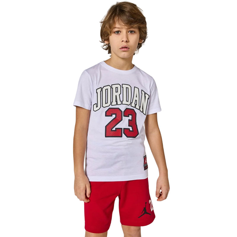 Jordan Practice Flight T-Shirt (95A088-001)Παιδική κοντομάνικη μπλούζα ΛΕΥΚΗ