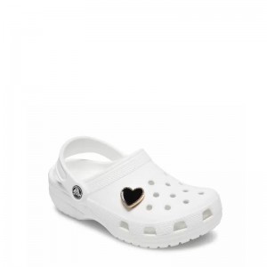 CROCS Jibbitz Black Heart with Gold Outline (10011084-UNC)ΜΑΥΡΟ 1 ΤΕΜΑΧΙΟ