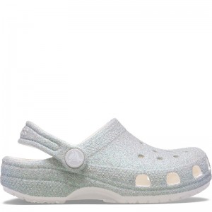 CROCS Kids’ Classic Iridescent Glitter Clog (210986-100)ΠΑΙΔΙΚΑ ΣΑΜΠΟ ΑΣΗΜΙ