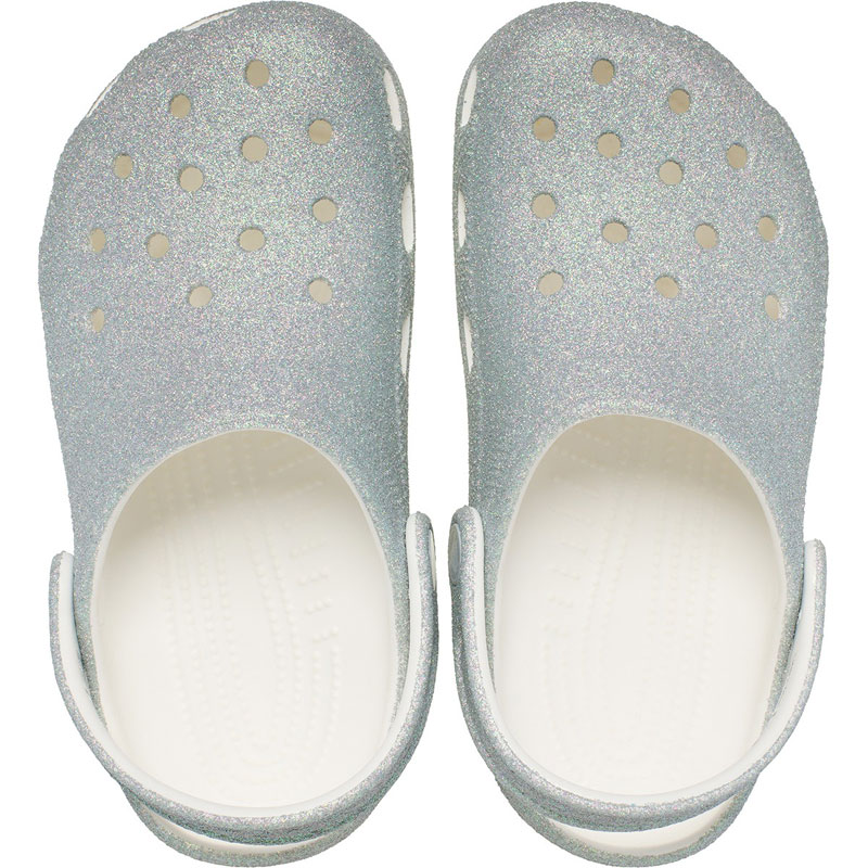 CROCS Kids’ Classic Iridescent Glitter Clog (210986-100)ΠΑΙΔΙΚΑ ΣΑΜΠΟ ΑΣΗΜΙ