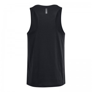 UNDER ARMOUR LAUNCH SINGLET  T-shirt (1382585-001)ΑΝΔΡΙΚΟ ΑΜΑΝΙΚΟ T-SHIRT ΜΑΥΡΟ