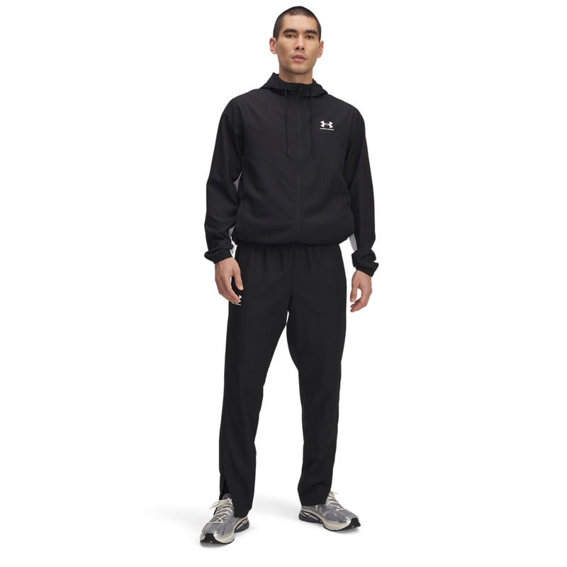 UNDER ARMOUR Rival Woven Windbreaker Pant (1390150-001)ΑΝΔΡΙΚΟ ΠΑΝΤΕΛΟΝΙ ΜΑΥΡΟ