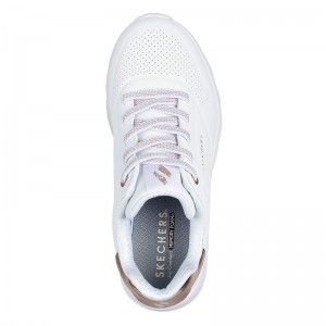 SKECHERS Uno Lite Kids (310384L-WHT)ΠΑΙΔΙΚΑ ΠΑΠΟΥΤΣΙΑ ΛΕΥΚΟ/ΜΠΡΟΝΖΕ