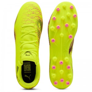 Puma Future 8 Play MG (108376-03)ΑΝΔΡΙΚΑ ΠΑΠΟΥΤΣΙΑ ΠΟΔΟΣΦΑΙΡΟΥ ΜΕ ΤΑΠΕΣ  Yellow Alert/Black/Sun Struck