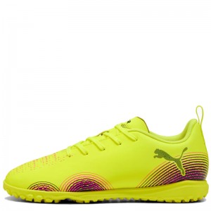 Puma Future 8 Play TT JR (108396-03)ΠΑΙΔΙΚΑ ΠΑΠΟΥΤΣΙΑ ΠΟΔΟΣΦΑΙΡΟΥ ΜΕ ΣΧΑΡΑ Yellow Alert/Black/Sun Struck