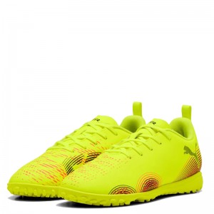Puma Future 8 Play TT JR (108396-03)ΠΑΙΔΙΚΑ ΠΑΠΟΥΤΣΙΑ ΠΟΔΟΣΦΑΙΡΟΥ ΜΕ ΣΧΑΡΑ Yellow Alert/Black/Sun Struck