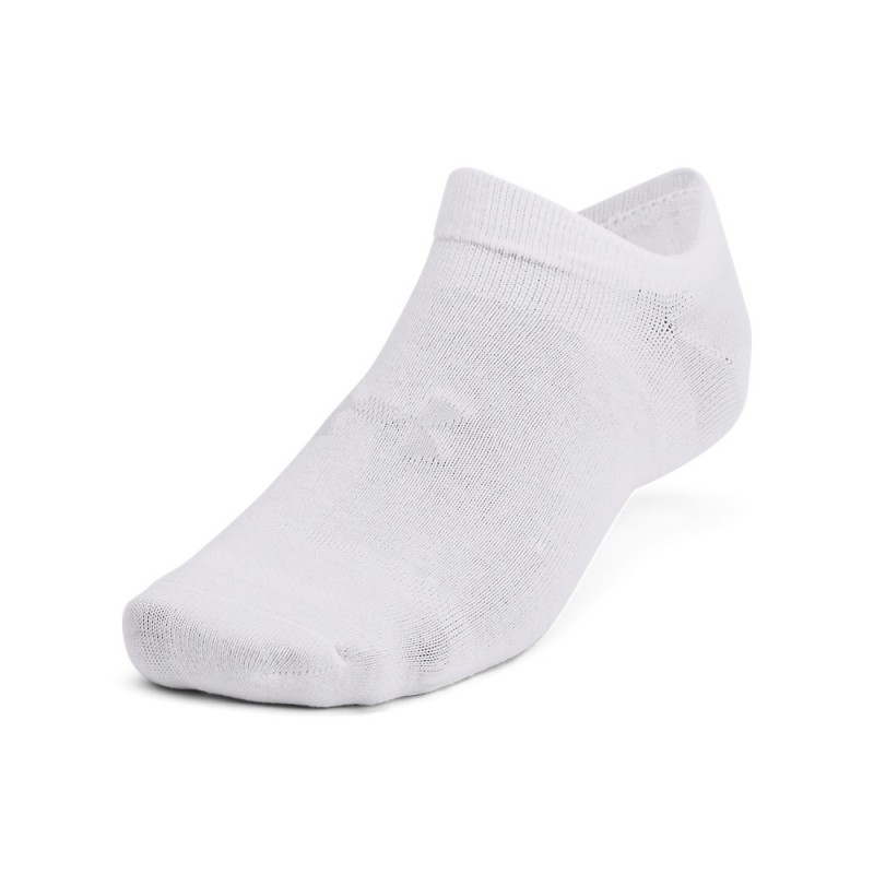 UNDER ARMOUR ESSENTIAL NO SHOW 6PK (1382611-100)Αθλητικές Κάλτσες Λευκες 6 Ζεύγη