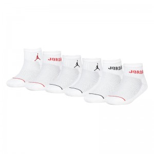 Jordan Legend Ankle 6 pairs (BJ0342-001)Παιδικές κάλτσες 6 Τεμαχια Λευκες