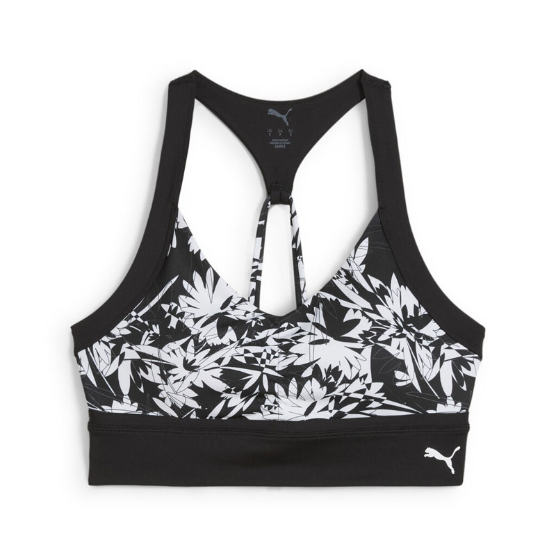 PUMA 4KEEPS TROPICAL AOP Longline Bra (526786-01)ΓΥΝΑΙΚΕΙΟ ΜΠΟΥΣΤΑΚΙ ΜΑΥΡΟ