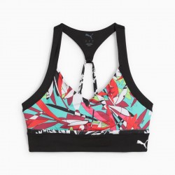 PUMA 4KEEPS TROPICAL AOP Longline Bra (526786-51)ΓΥΝΑΙΚΕΙΟ ΜΠΟΥΣΤΑΚΙ BLACK/MULTI