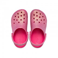 CROCS CLASSIC IRIDESCENT GLITTER Clog Kids Dragon Fruit (210986-6ZQ)ΠΑΙΔΙΚΑ ΣΑΜΠΟ ΡΟΖ
