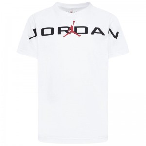 Jordan Παιδική κοντομάνικη μπλούζα Air Stretch λευκή (95D628-001) Jordan Παιδική κοντομάνικη μπλούζα Air Stretch λευκή (95D628-001)