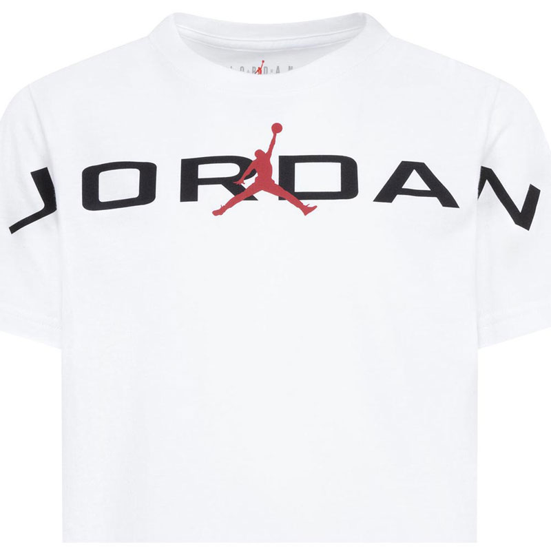 Jordan Παιδική κοντομάνικη μπλούζα Air Stretch λευκή (95D628-001)