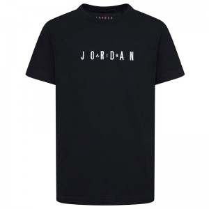 Jordan Παιδική κοντομάνικη μπλούζα Wordmark Embroidery Tee μαύρη 95D634-023 Jordan Παιδική κοντομάνικη μπλούζα Wordmark Embroidery Tee μαύρη 95D634-023