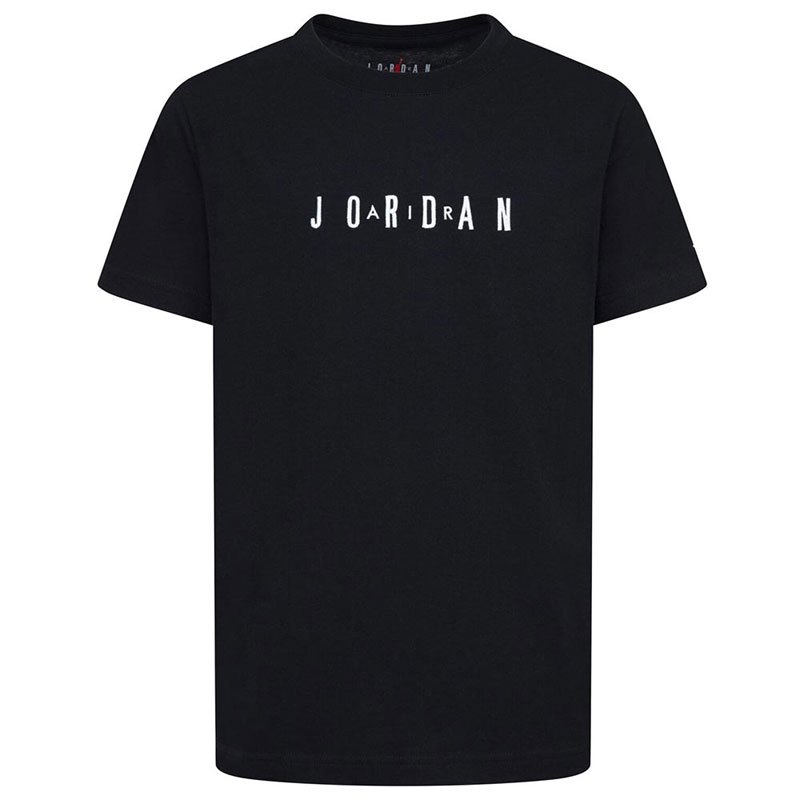 Jordan Παιδική κοντομάνικη μπλούζα Wordmark Embroidery Tee μαύρη 95D634-023