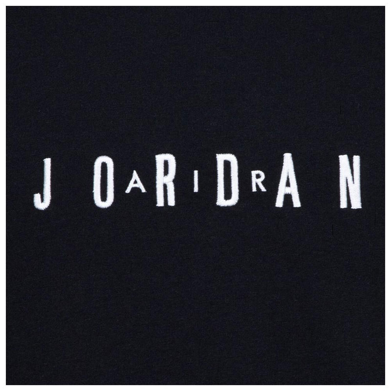 Jordan Παιδική κοντομάνικη μπλούζα Wordmark Embroidery Tee μαύρη 95D634-023