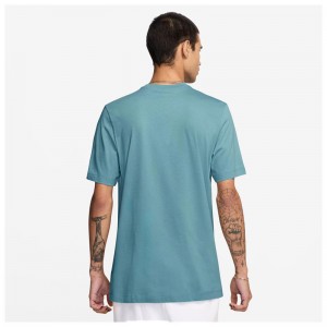 Nike Sportswear Club (AR4997-465)Ανδρική κοντομάνικη μπλούζα Denim Turquoise