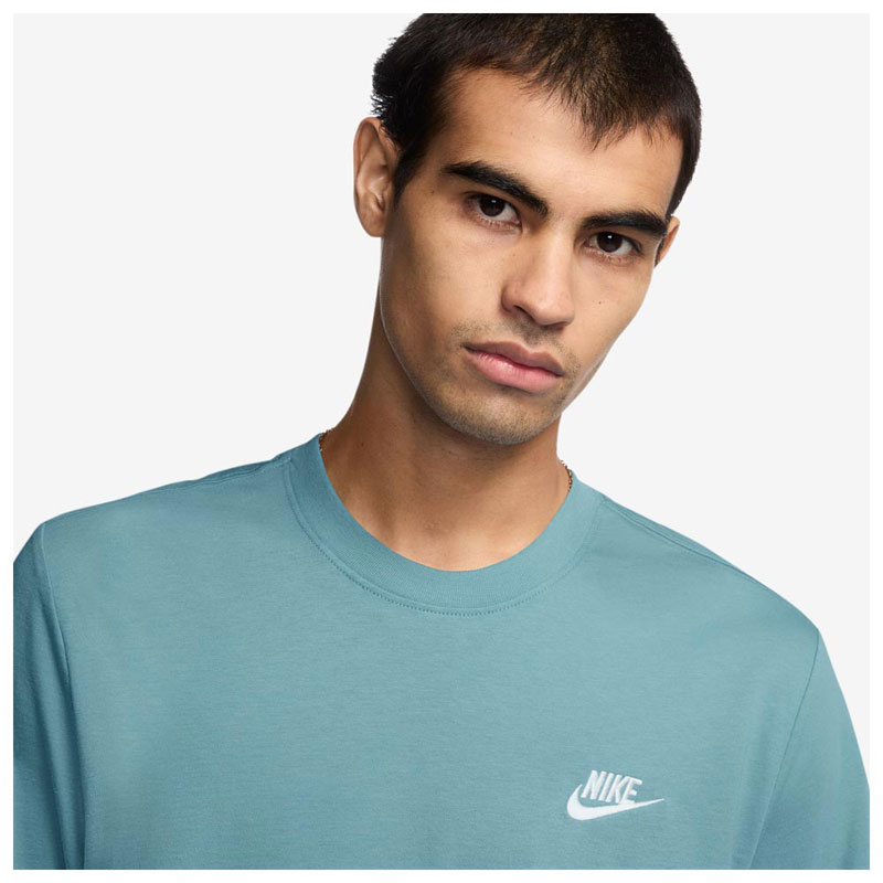 Nike Sportswear Club (AR4997-465)Ανδρική κοντομάνικη μπλούζα Denim Turquoise