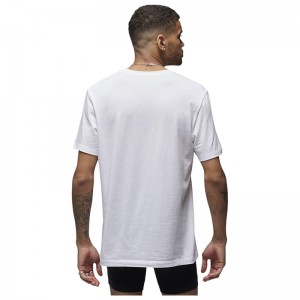 Jordan Flight Base Tee 2-Pack (JM0625-001)Ανδρική κοντομάνικη μπλούζα Λευκη 2 Τεμαχια
