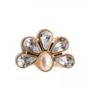 CROCS CHARMS Half Gem Floral with Pearl (10015199-UNC)ΔΙΑΚΟΣΜΗΤΙΚΑ ΓΙΑ ΣΑΜΠΟ ΑΣΗΜΙ