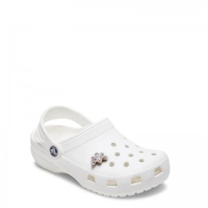 CROCS CHARMS Half Gem Floral with Pearl (10015199-UNC)ΔΙΑΚΟΣΜΗΤΙΚΑ ΓΙΑ ΣΑΜΠΟ ΑΣΗΜΙ