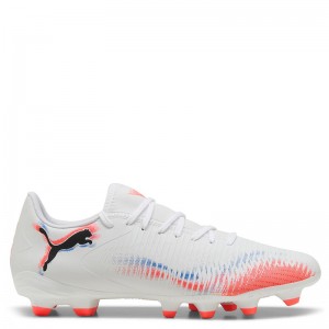 PUMA FUTURE 8 PLAY FG/AG (108602-01)ΑΝΔΡΙΚΑ ΠΑΠΟΥΤΣΙΑ ΠΟΔΟΣΦΑΙΡΟΥ ΜΕ ΤΑΠΕΣ ΛΕΥΚΑ