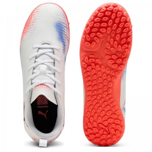 PUMA FUTURE 8 PLAY TT JR (108626-01)Παιδικά Ποδοσφαιρικά Παπούτσια Με Σχαρα Λευκα