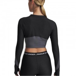 Under Armour Hg Rib Half Zip Sweatshirt (6003981-004)ΓΥΝΑΙΚΕΙΑ ΜΠΛΟΥΖΑ Black/Castlerock/White