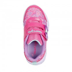 Skechers HEART  LIGHTS - BOOGIE LAND Sneakers βρεφικό παπούτσι ροζ ΦΩΤΙΖΟΜΕΝΑ (303258N-HPMT)